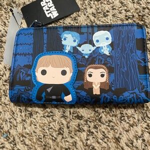 Loungefly Pop! Star Wars Force Ghosts With Luke Skywalker Princess Leia Wallet